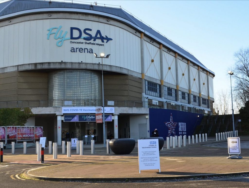 Sheffield Arena opens as NHS Covid19 Vaccination Centre Sheffield